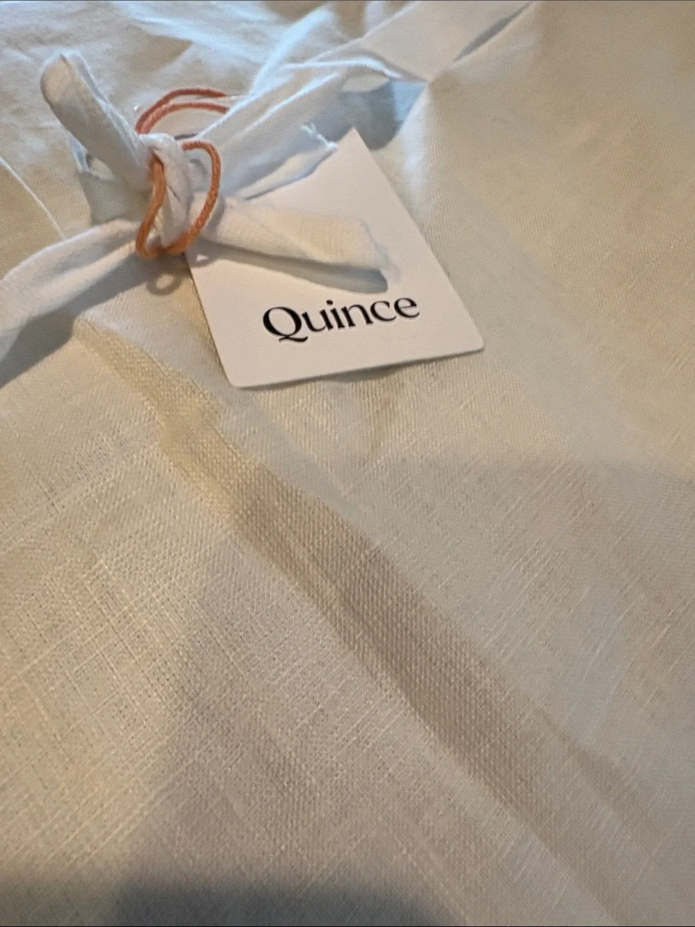 Quince European Luxe Linen Blackout Flax  curtain panel 96x96 (one panel) energy